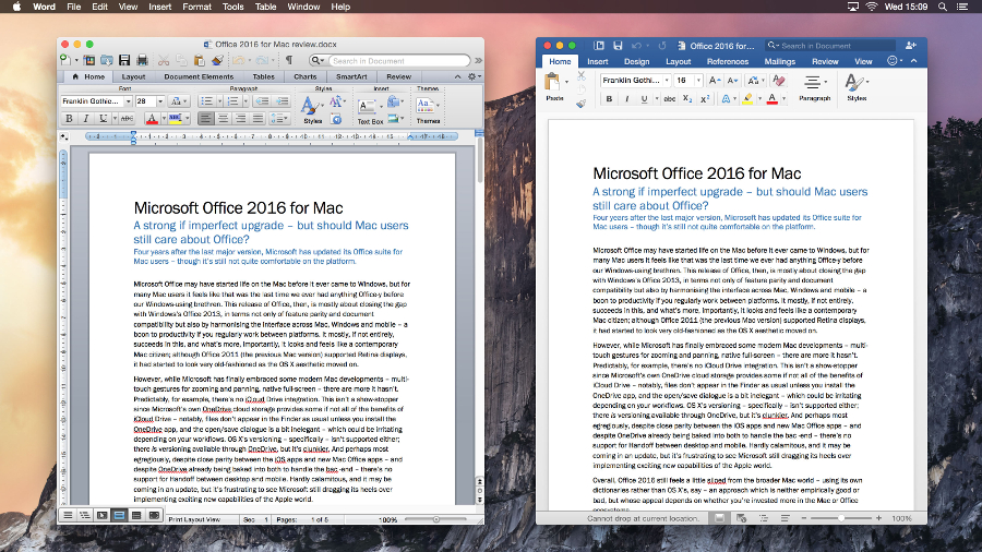 change microsoft word for windows on a mac
